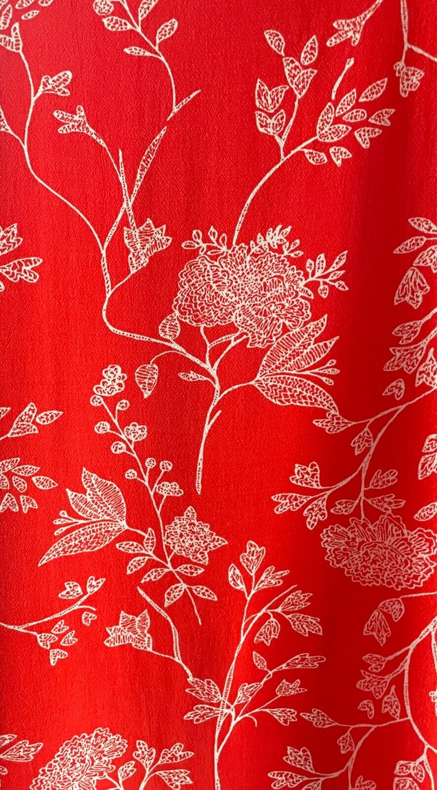 BEME Top Orange and White Floral Print  V-Neck 3/4 Sleeve Plus Size 22