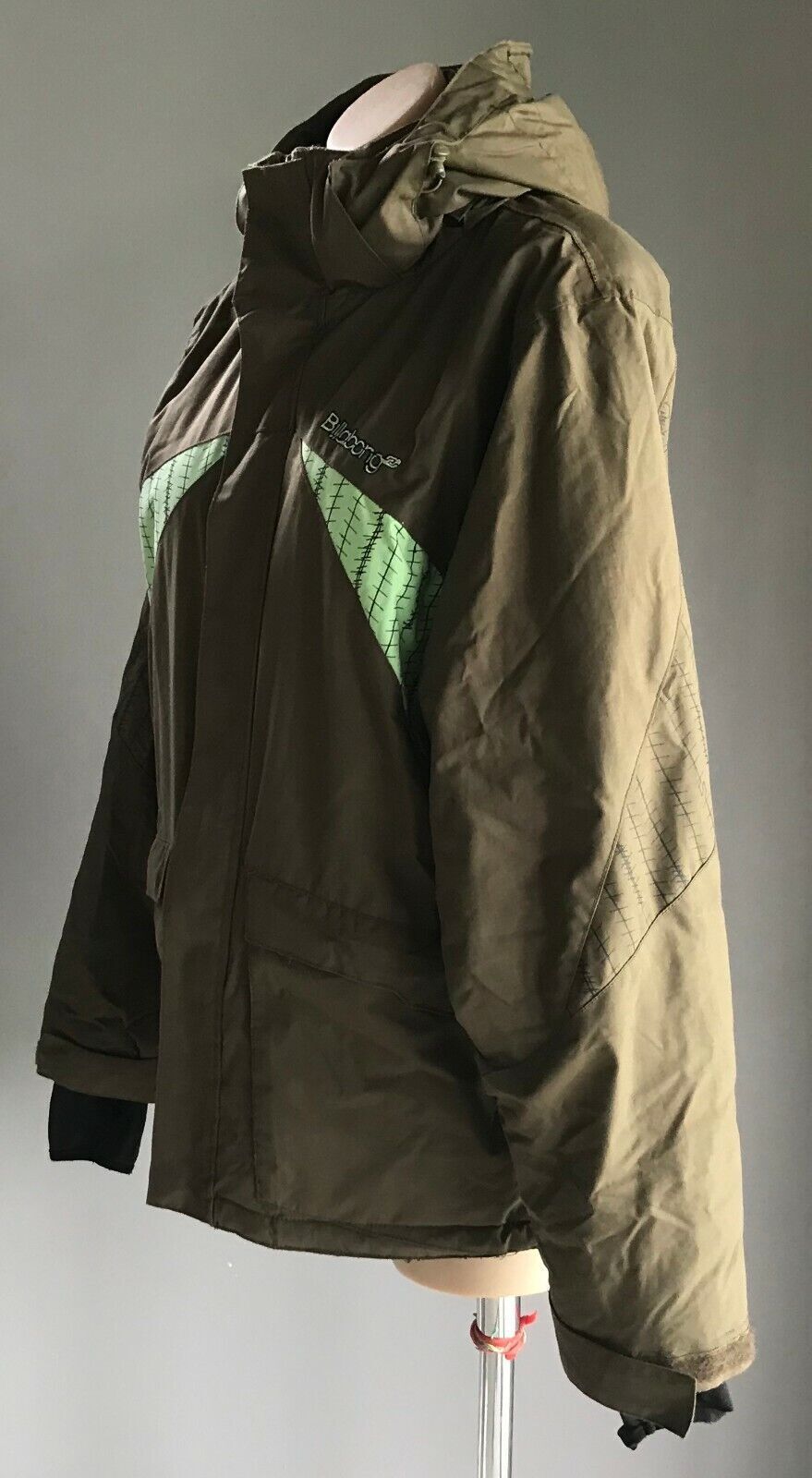 BILLABONG Ilio Series Ski Jacket Brown Khaki Snow Board Winter Ladies Size S 10