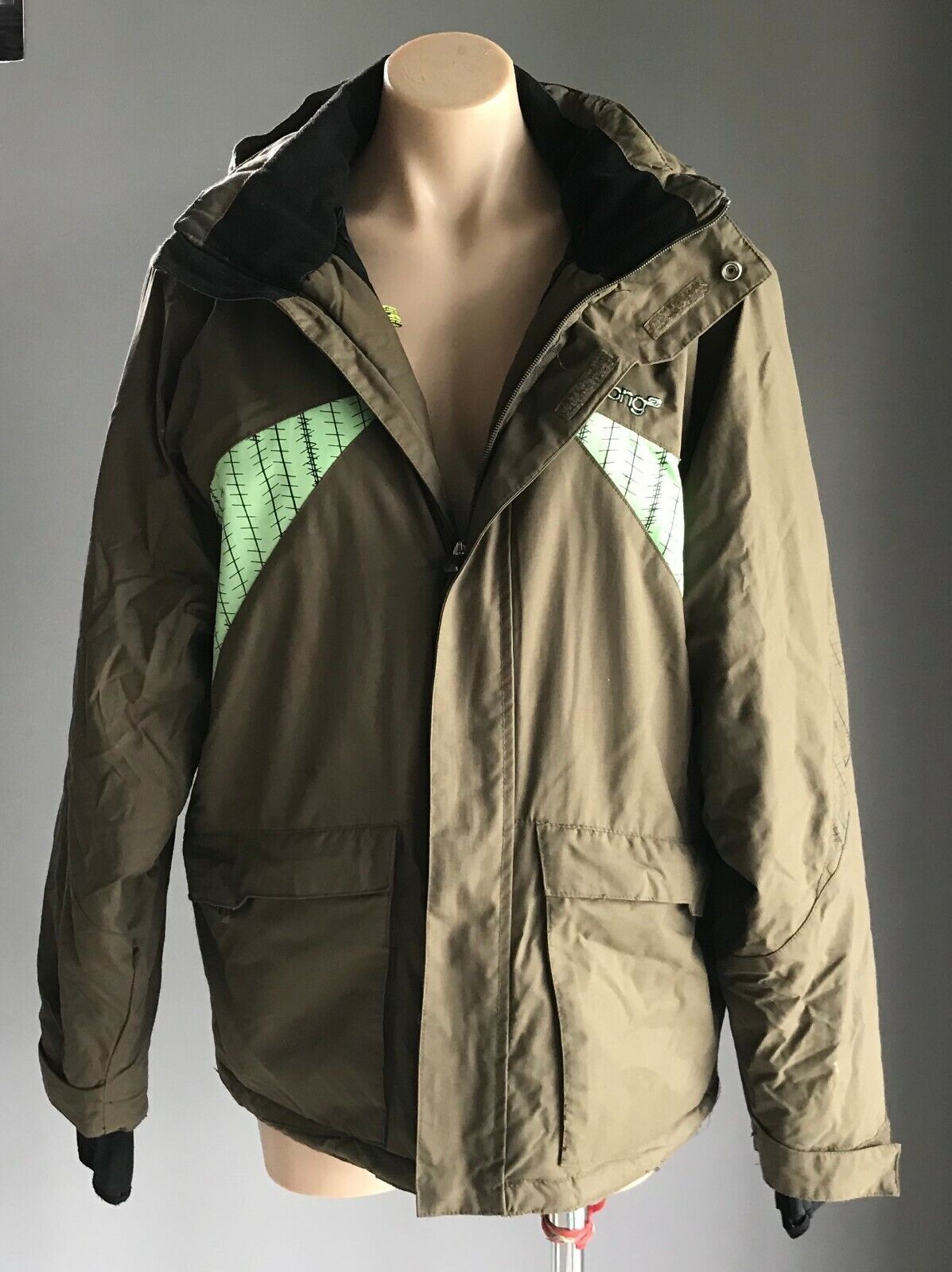 BILLABONG Ilio Series Ski Jacket Brown Khaki Snow Board Winter Ladies Size S 10