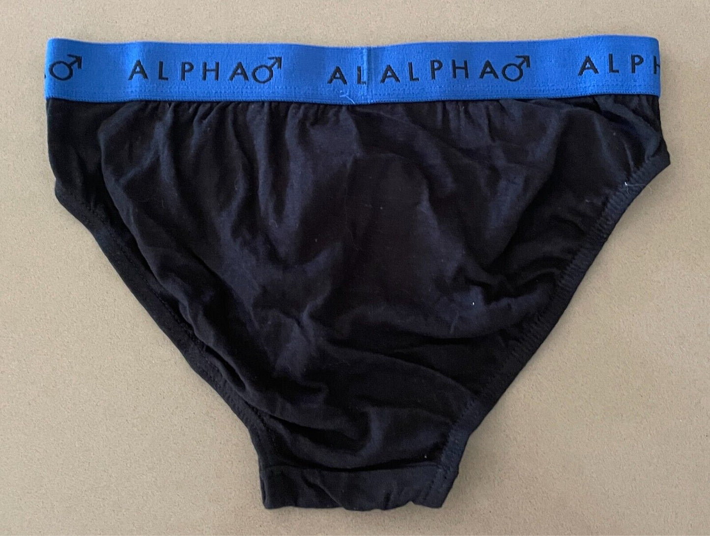 ALPHA Size S Briefs/Underwear x 5 Elastic Waist Black - NWOT!