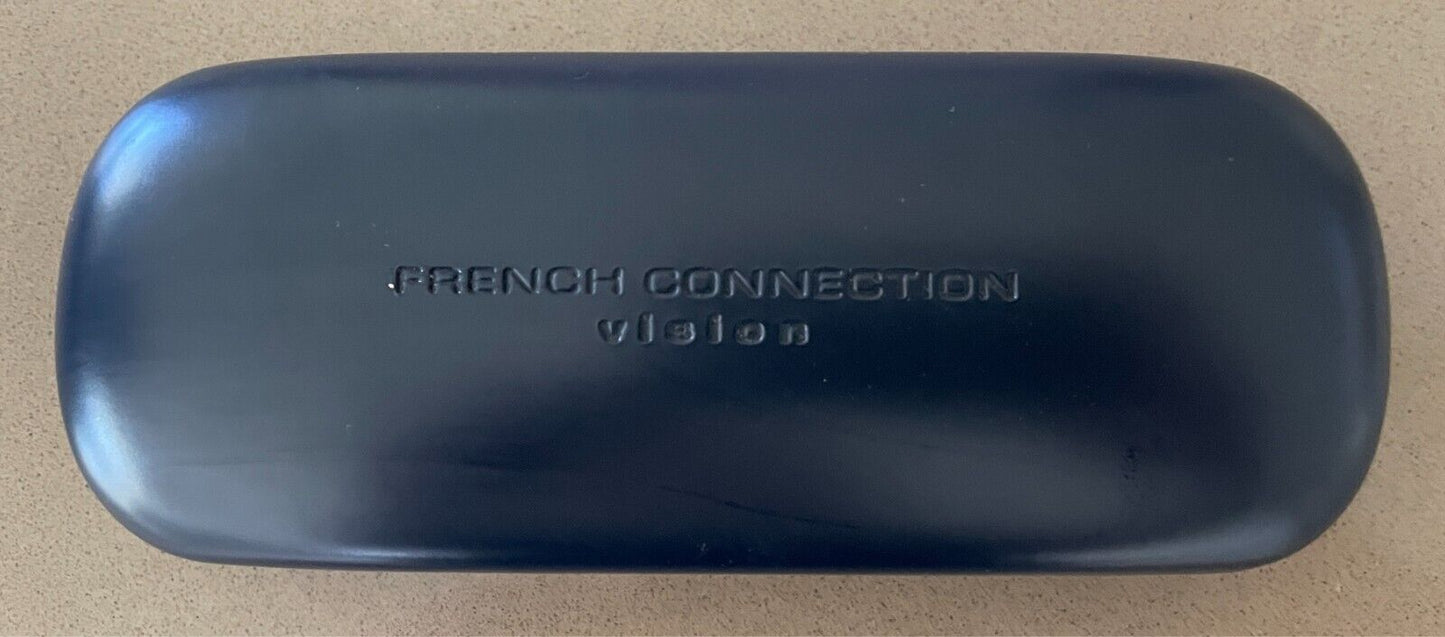 FRENCH CONNECTION Empty Glasses Case Navy Eye Glasses Spectacles Hard Cover
