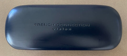 FRENCH CONNECTION Empty Glasses Case Navy Eye Glasses Spectacles Hard Cover
