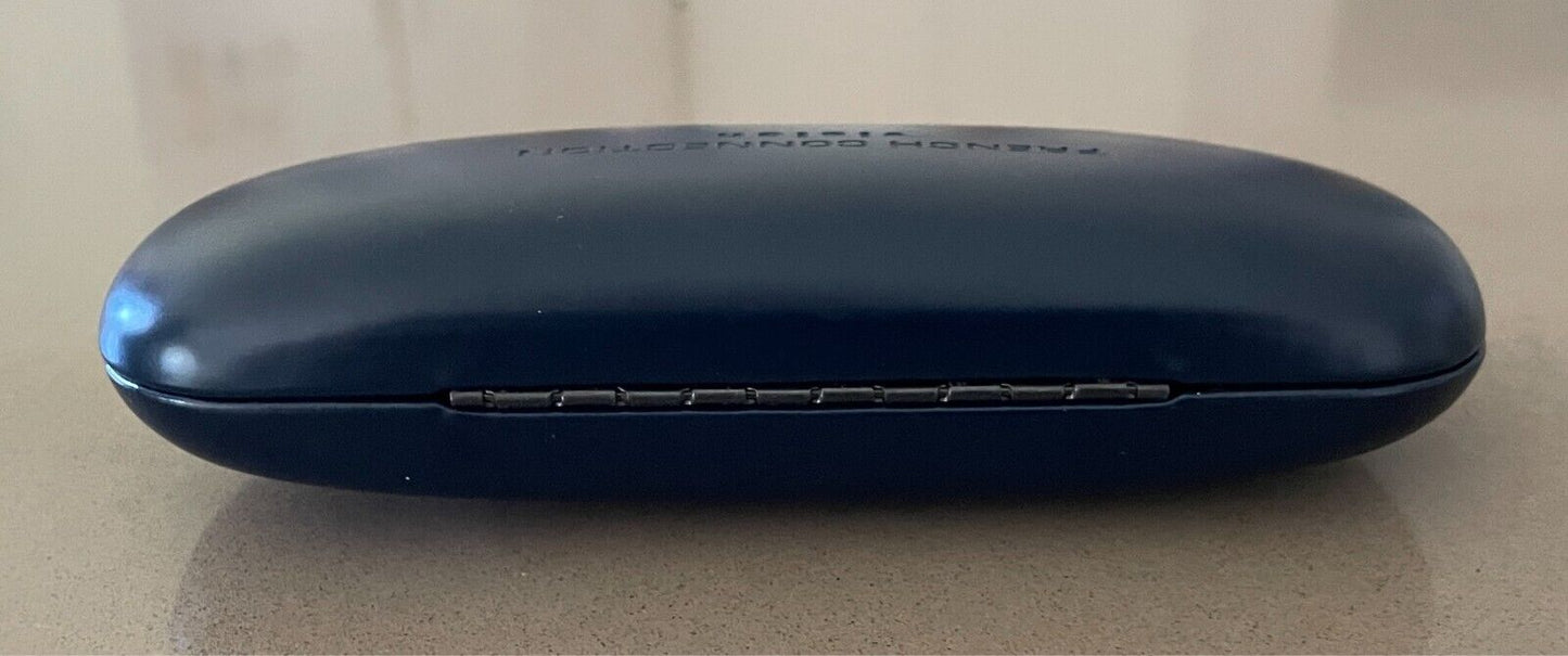 FRENCH CONNECTION Empty Glasses Case Navy Eye Glasses Spectacles Hard Cover