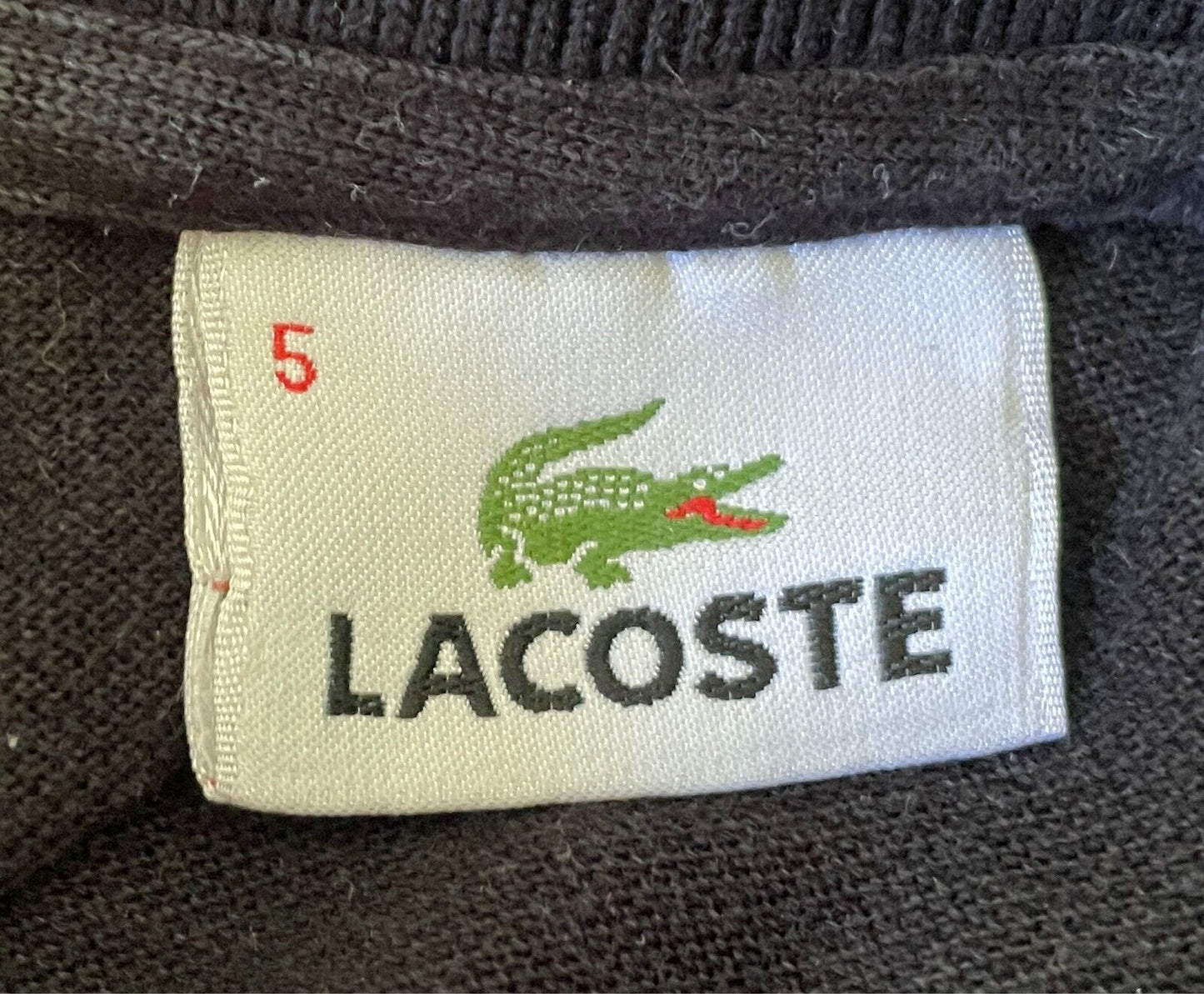 LACOSTE Black Polo Shirt Cotton Short Sleeve Mens Size S Crocodile Patch NEW