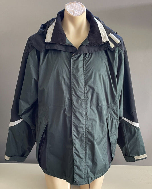 BLIZZARD Green Black Grey Waterproof Windproof Jacket Hood Mens Size XL Outdoors