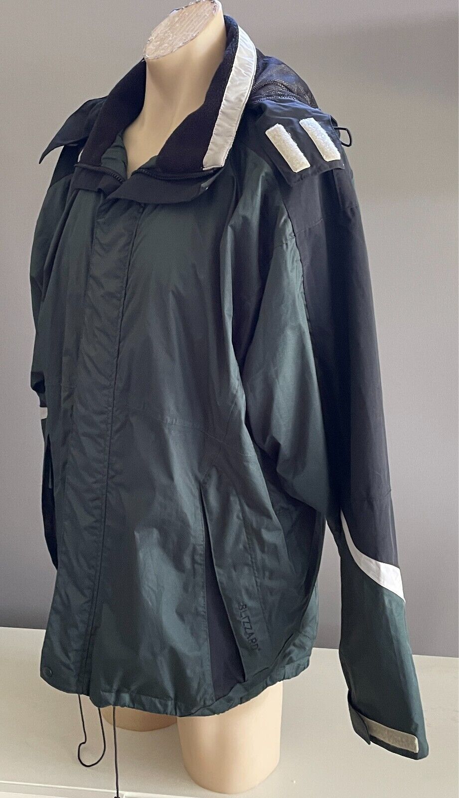 BLIZZARD Green Black Grey Waterproof Windproof Jacket Hood Mens Size XL Outdoors