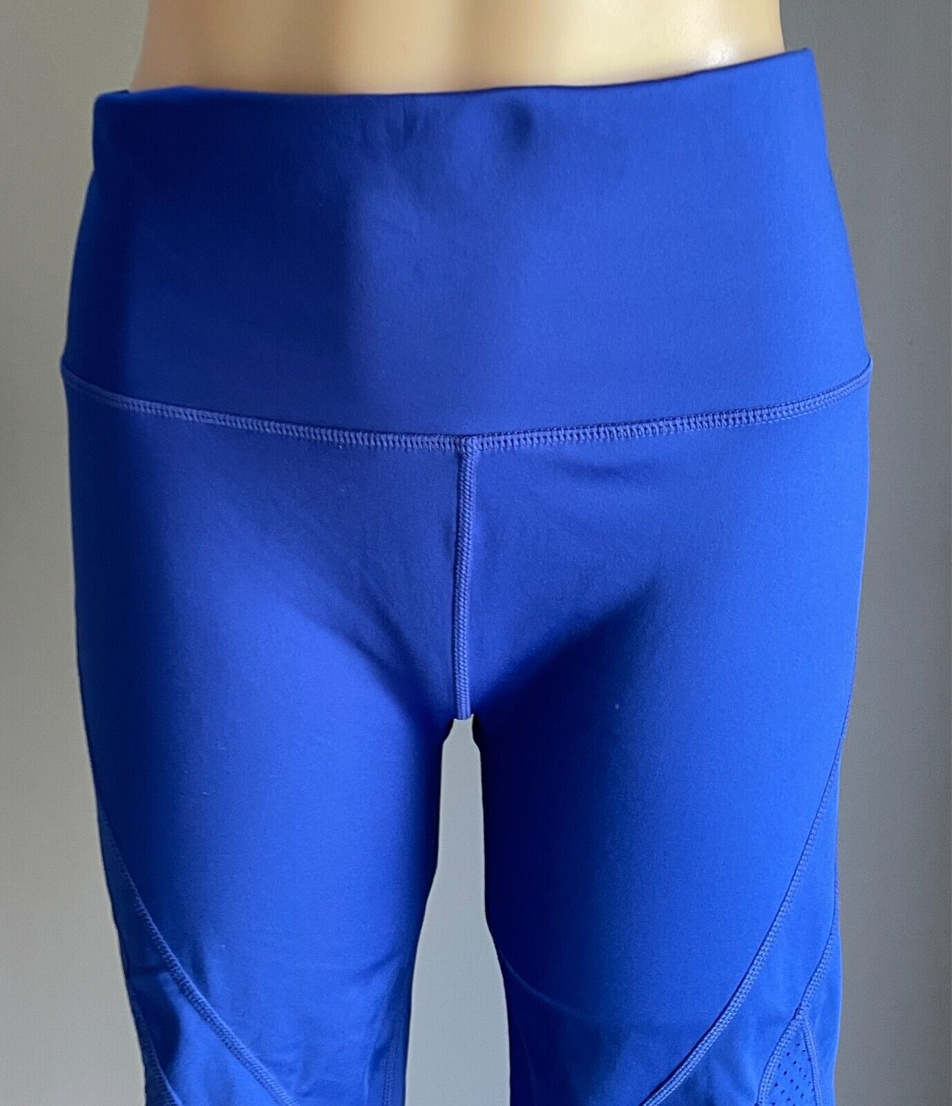 ROCKWEAR Activewear Tights Cobalt Blue 7/8 Length Size 16 Athleisure Gym NEW