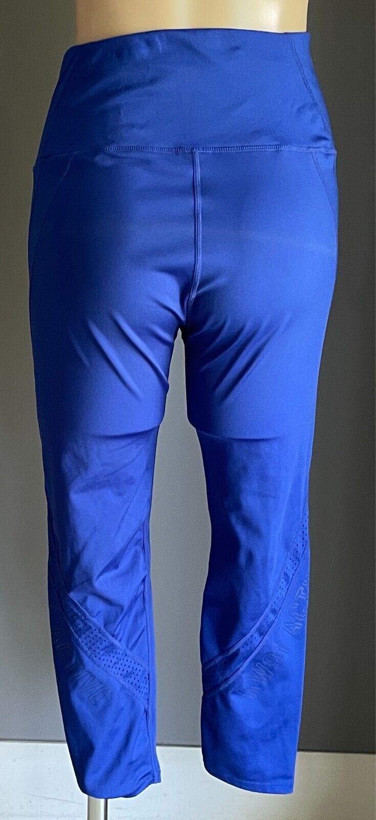ROCKWEAR Activewear Tights Cobalt Blue 7/8 Length Size 16 Athleisure Gym NEW