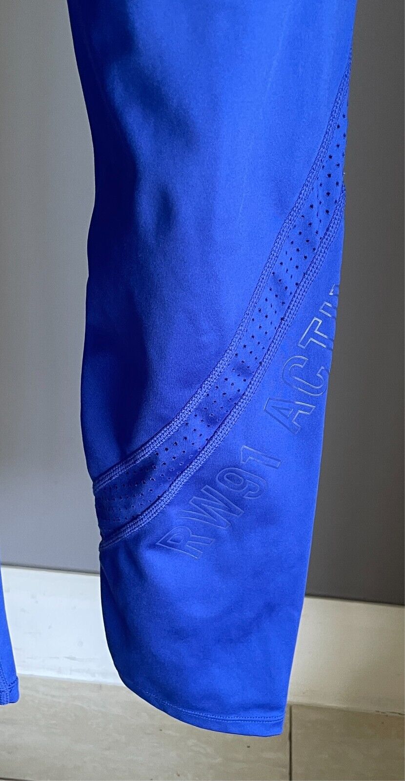ROCKWEAR Activewear Tights Cobalt Blue 7/8 Length Size 16 Athleisure Gym NEW
