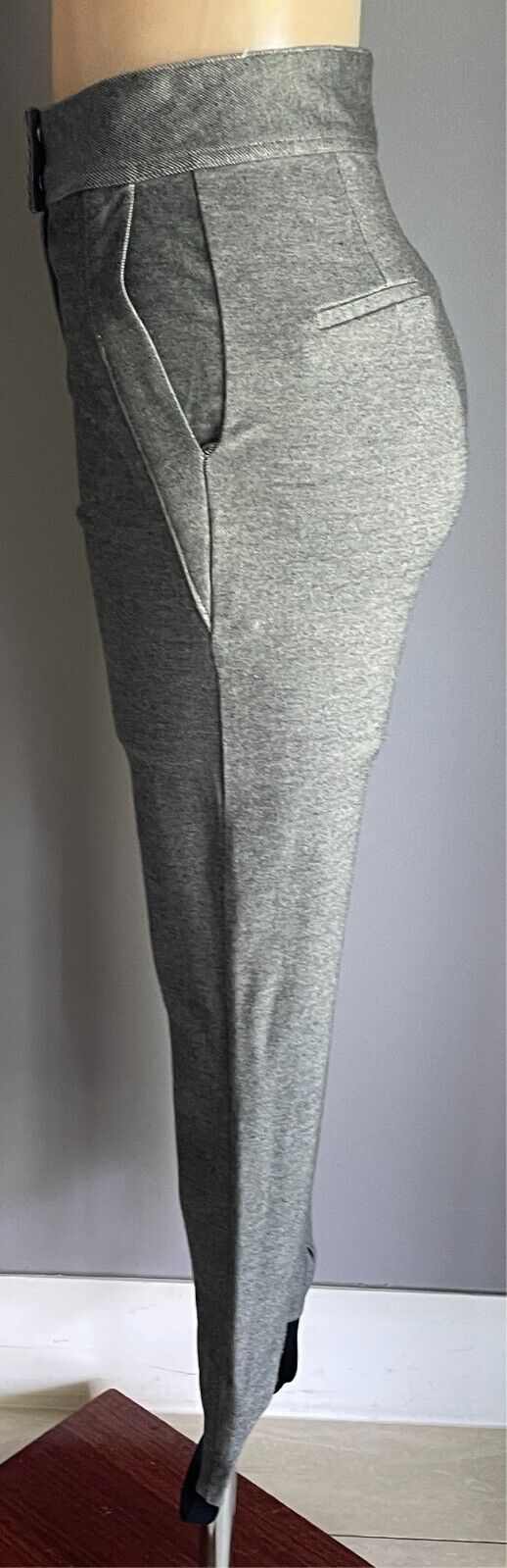 SFERA COLLECTION Grey Stirrup Pants Size EUR 40 AU 10 Stretch Fabric Pockets