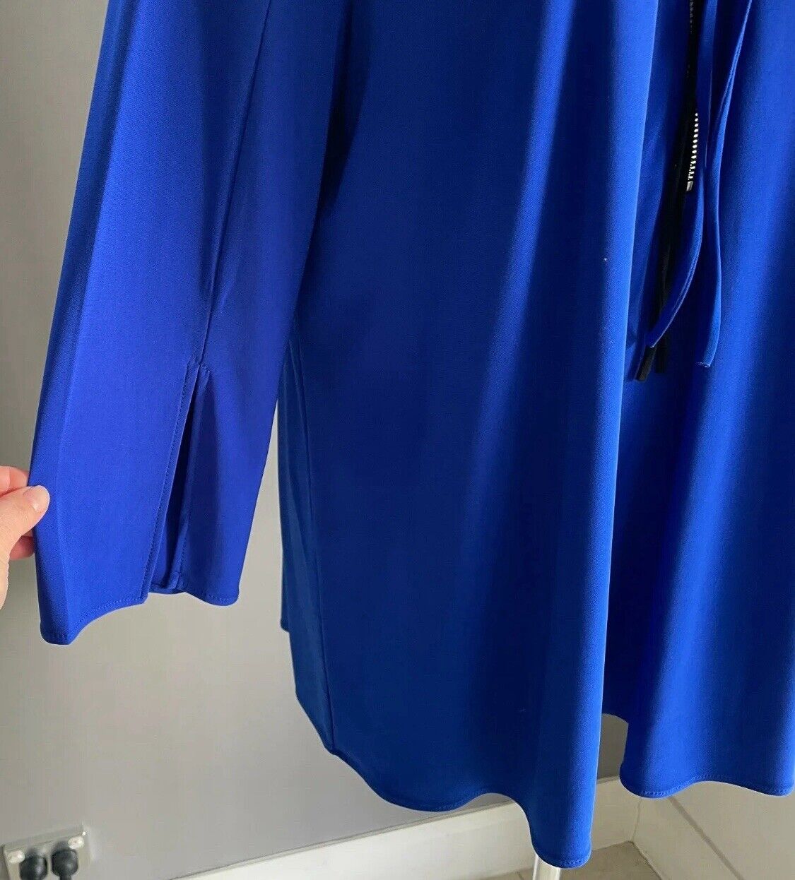 JOSEPH RIBKOFF Tunic Blouse Royal Blue 3/4 Sleeve Zip Front Ladies Top Sz 18 NEW