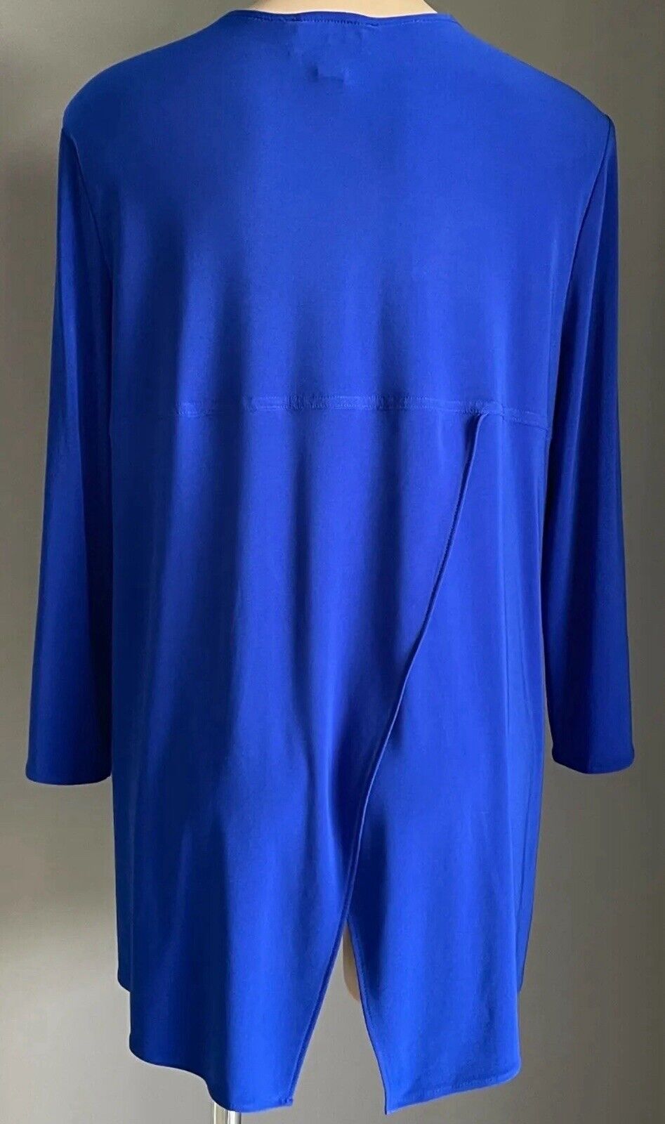 JOSEPH RIBKOFF Tunic Blouse Royal Blue 3/4 Sleeve Zip Front Ladies Top Sz 18 NEW
