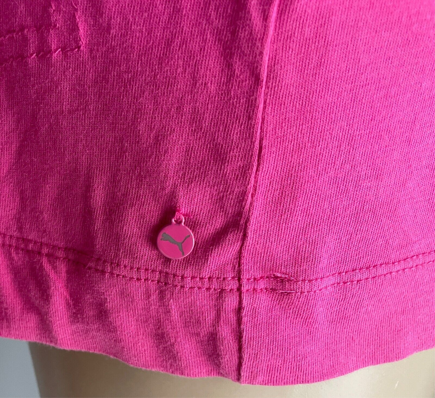 PUMA Pink Hoodie Top Long Sleeves Pullover Size 14 Lightweight Cotton Pockets