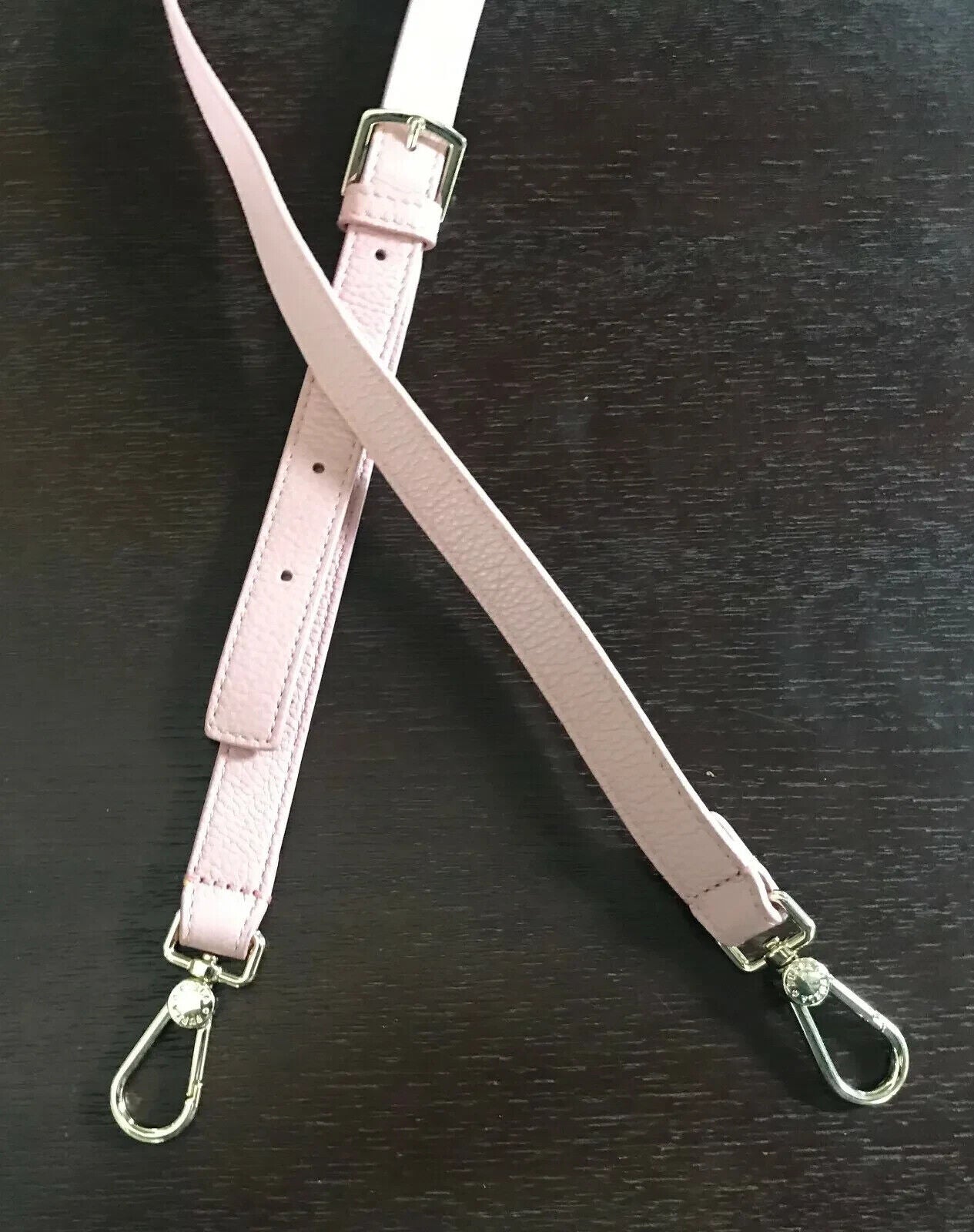Replacement Shoulder Strap FURLA 2cm Adjustable Pink Pebble Leather Gold H/Ware