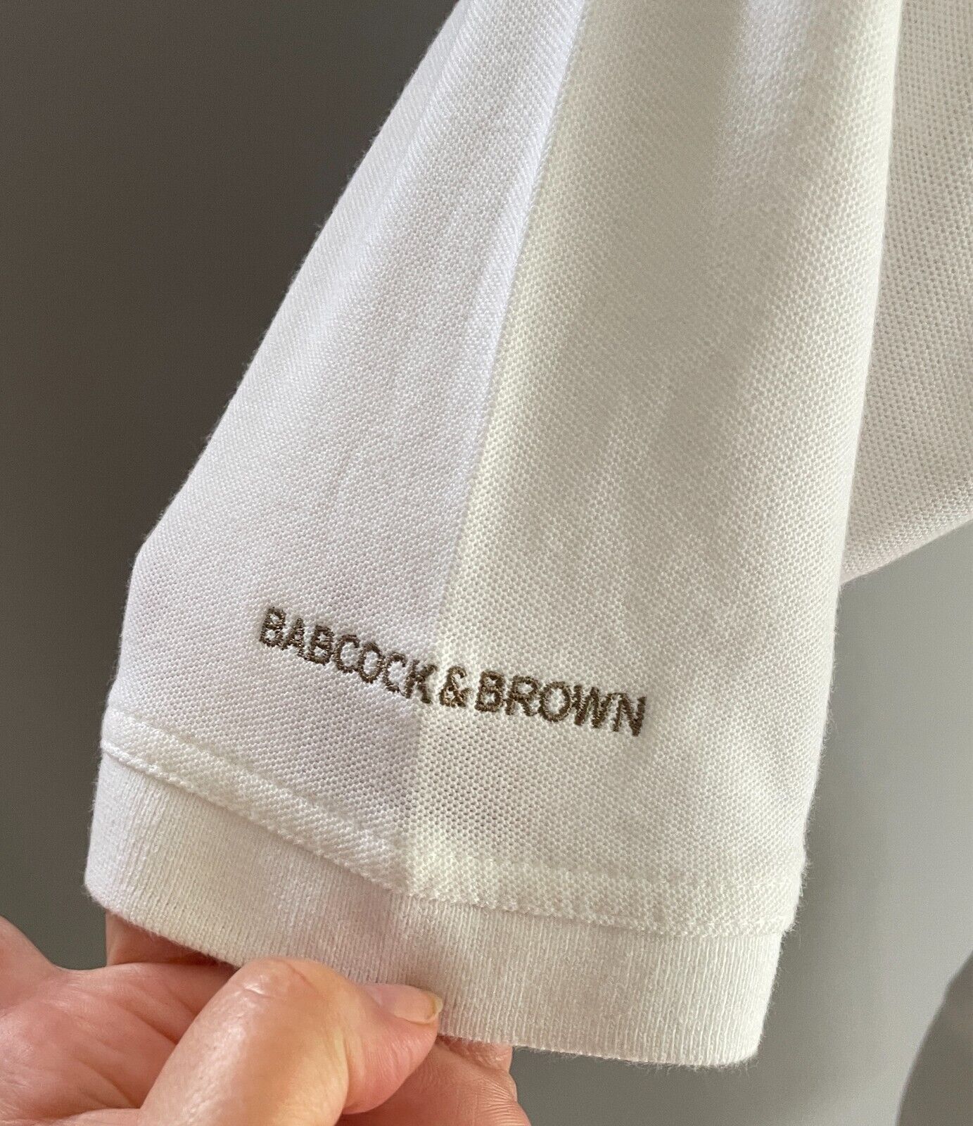 JAMES HARVEST Sportswear Polo Shirt Womens Size S 10 White Babcock & Brown Logo