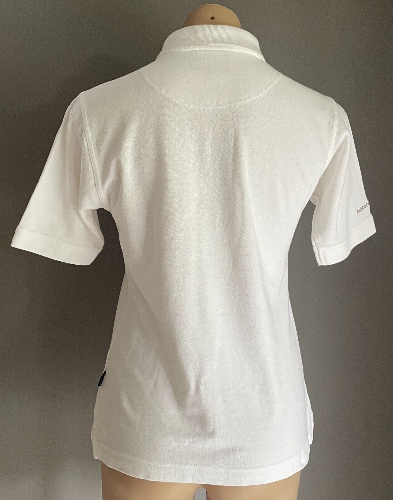JAMES HARVEST Sportswear Polo Shirt Womens Size S 10 White Babcock & Brown Logo