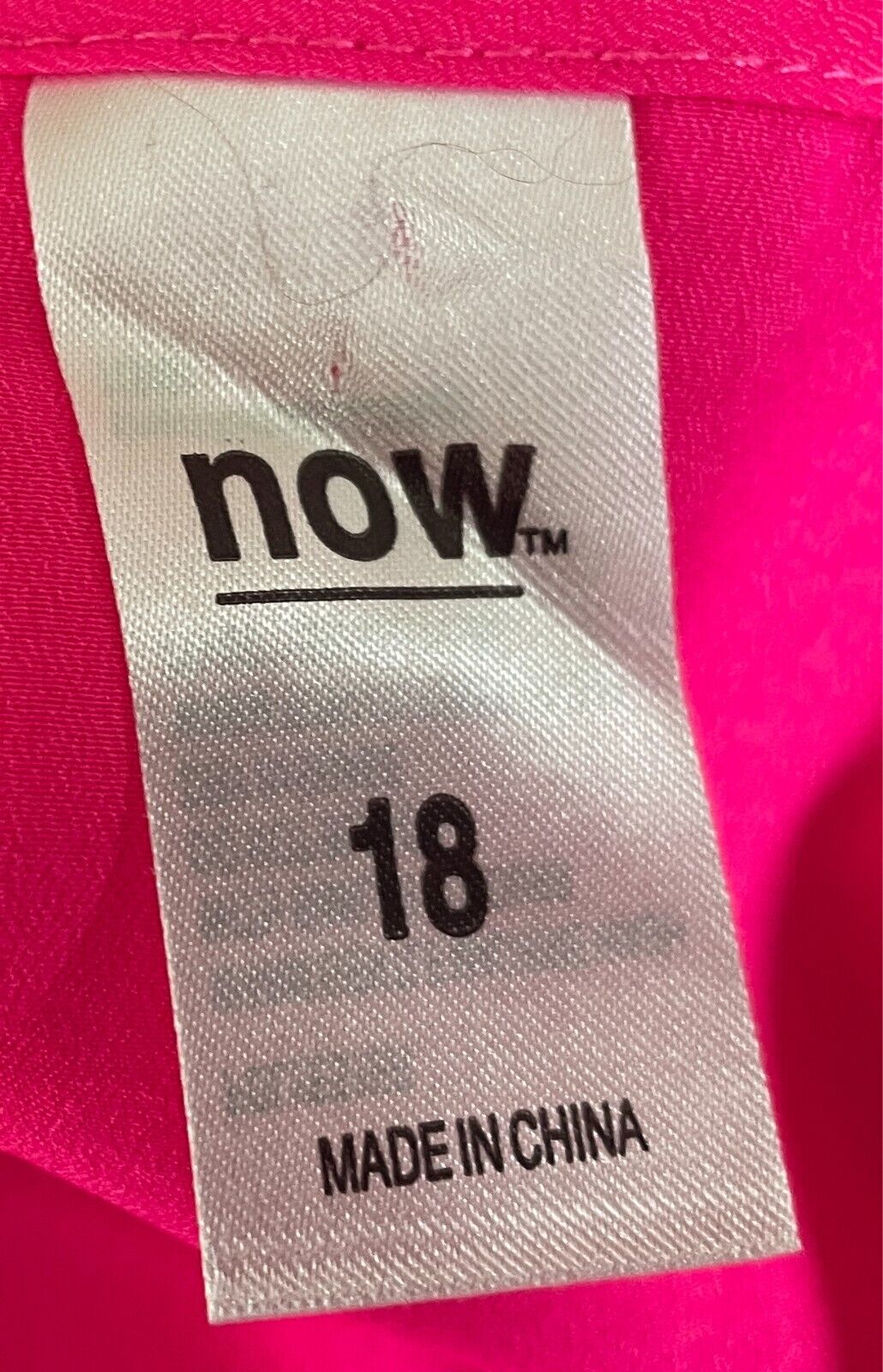 NOW Neon Pink Sleeveless Cami Size 18 Faux Chest Pocket Hi-Lo