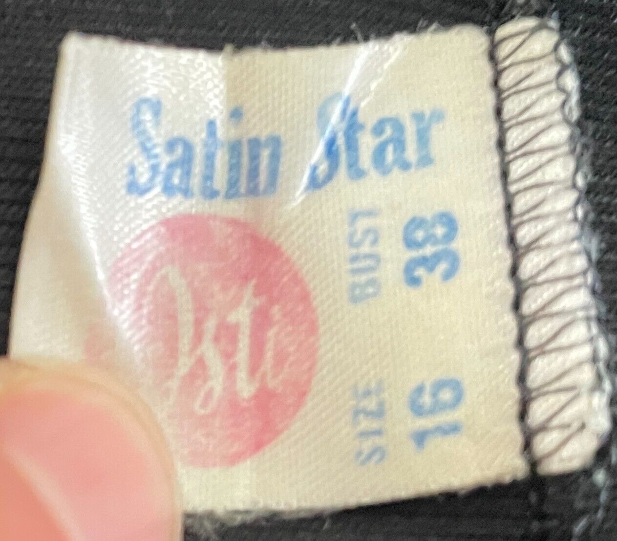 OSTI Satin Star Vintage Petticoat Black Bri-Nylon Lace Trim Full Slip Size 16