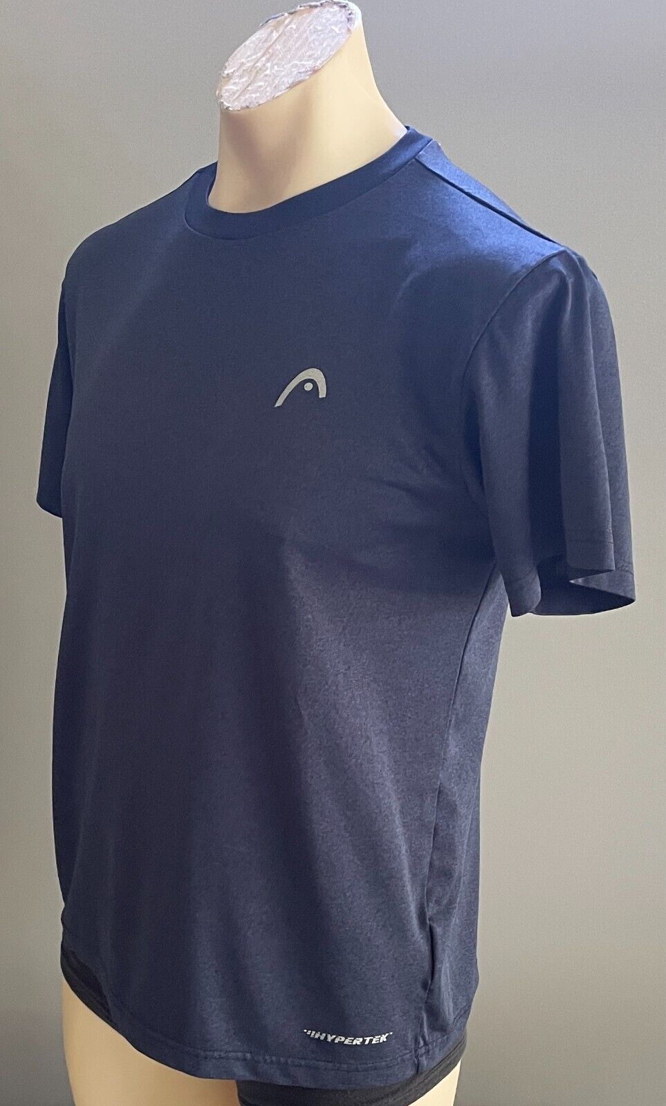 HEAD Hypertek T-Shirt Navy Activewear Moisture Wick Top Short Sleeve Mens Size M