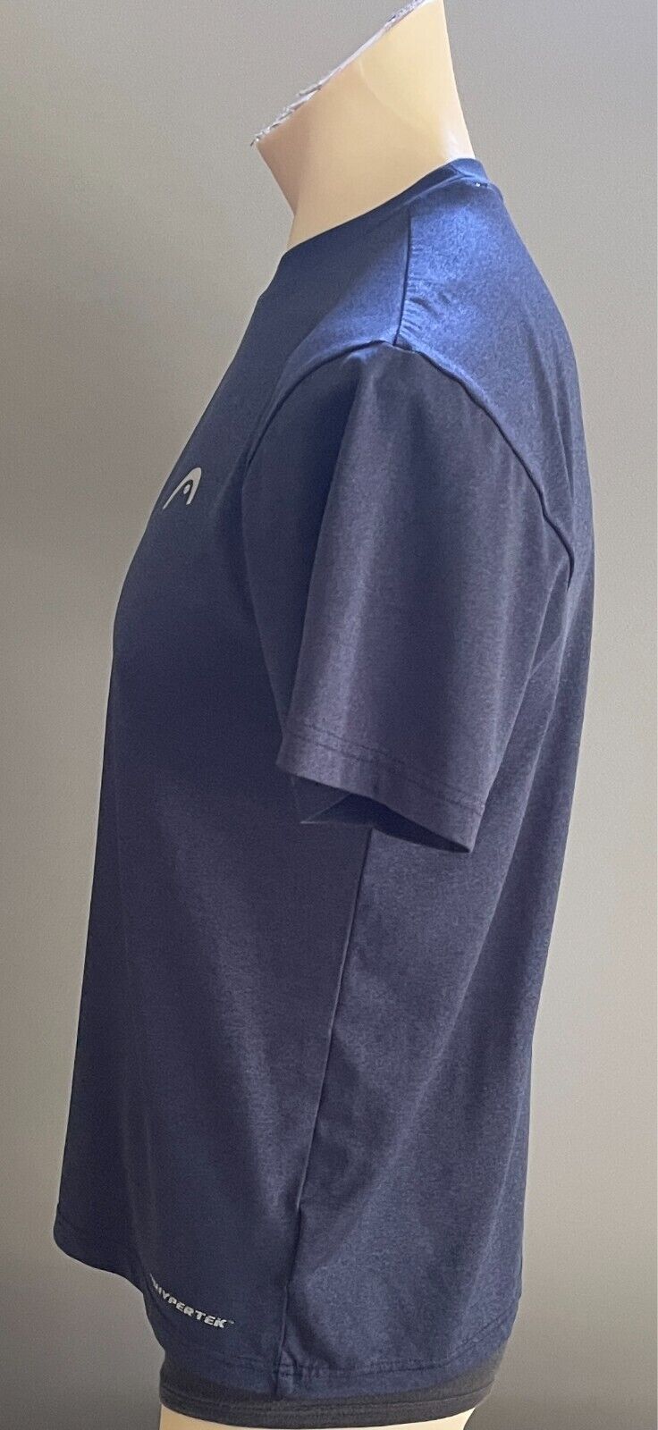HEAD Hypertek T-Shirt Navy Activewear Moisture Wick Top Short Sleeve Mens Size M