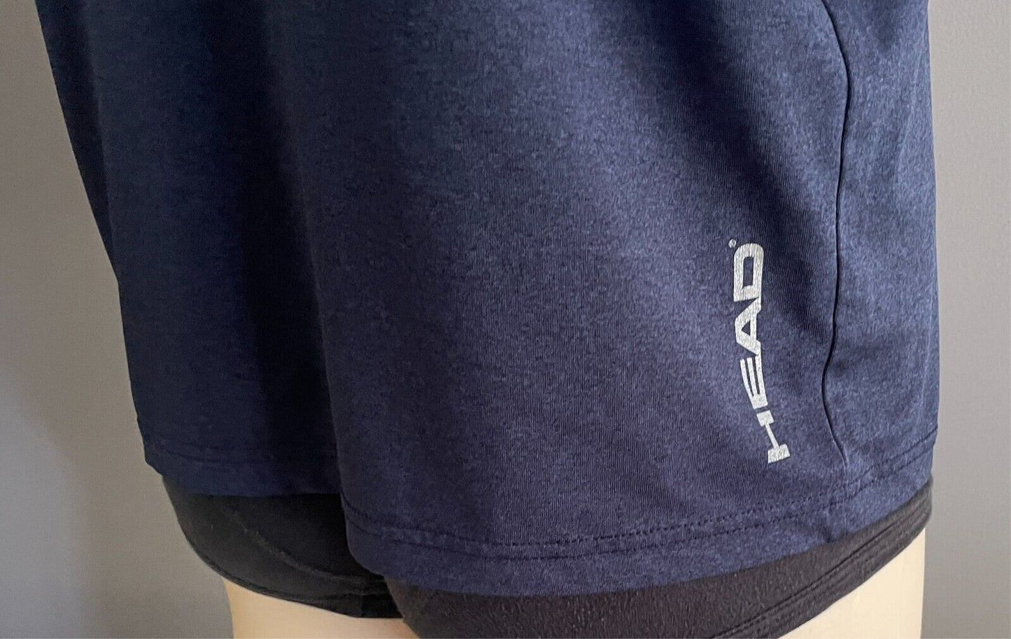 HEAD Hypertek T-Shirt Navy Activewear Moisture Wick Top Short Sleeve Mens Size M