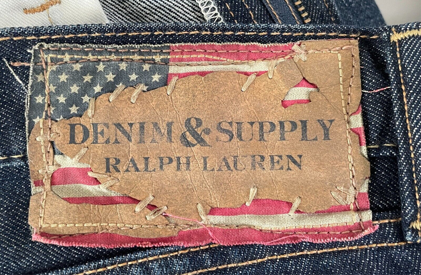 DENIM & SUPPLY Ralph Lauren Dark Denim Jeans Slim Leg Style Mens Size W36/L32