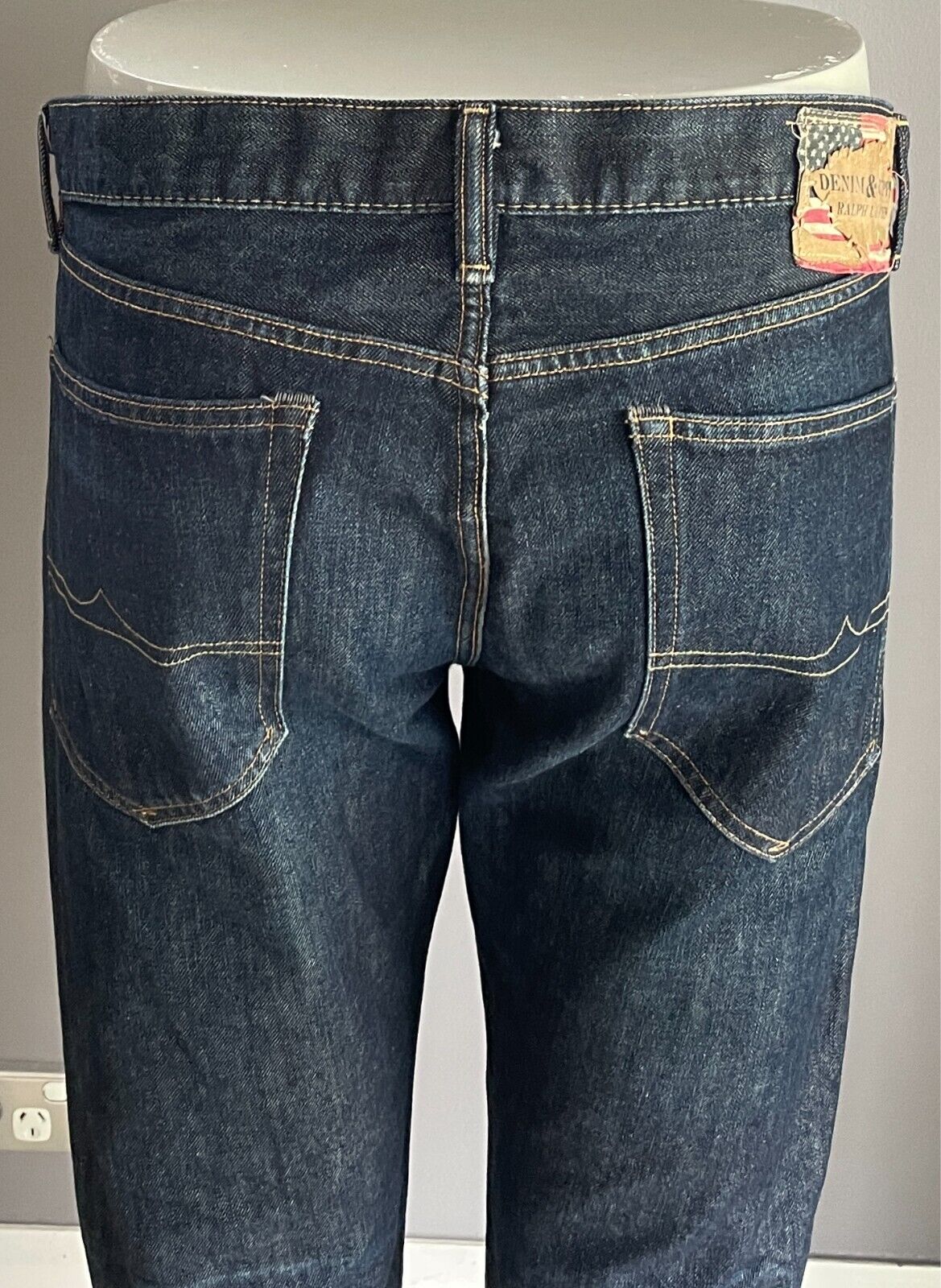 DENIM & SUPPLY Ralph Lauren Dark Denim Jeans Slim Leg Style Mens Size W36/L32