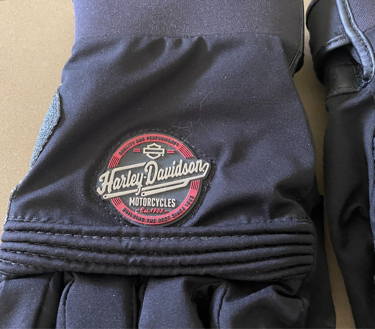 HARLEY DAVIDSON Black Riding Gloves Mixed Media Size 2XL Thinsulate Lined