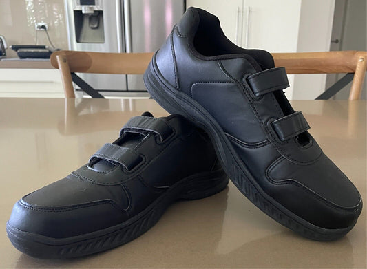ANKO Mens Black Synthetic Casual Sneakers Adjustable Size AU UK 9/US 10/ EUR 41