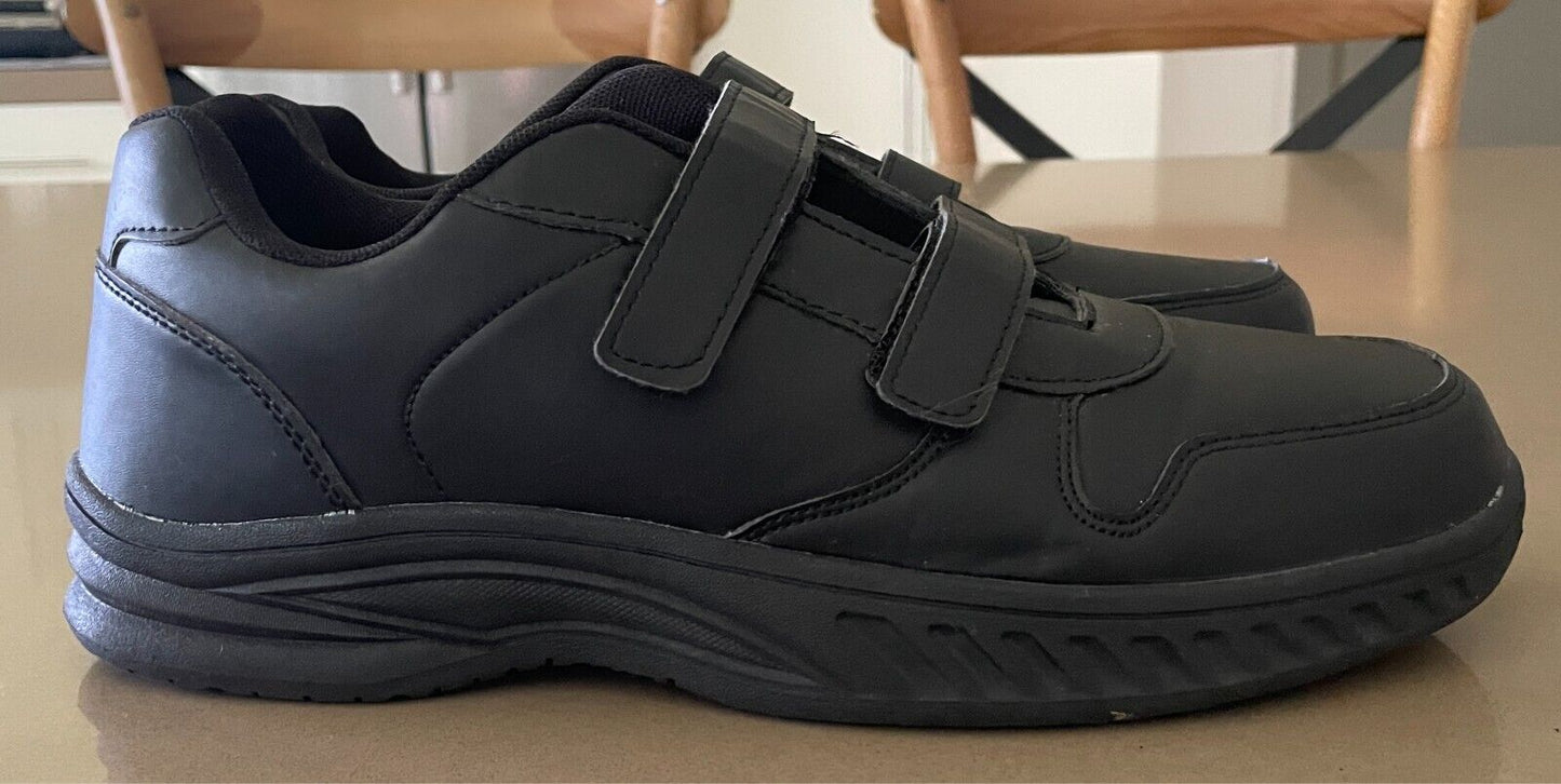 ANKO Mens Black Synthetic Casual Sneakers Adjustable Size AU UK 9/US 10/ EUR 41