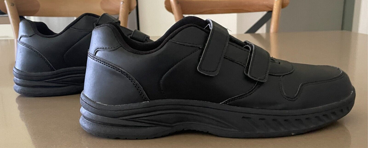 ANKO Mens Black Synthetic Casual Sneakers Adjustable Size AU UK 9/US 10/ EUR 41