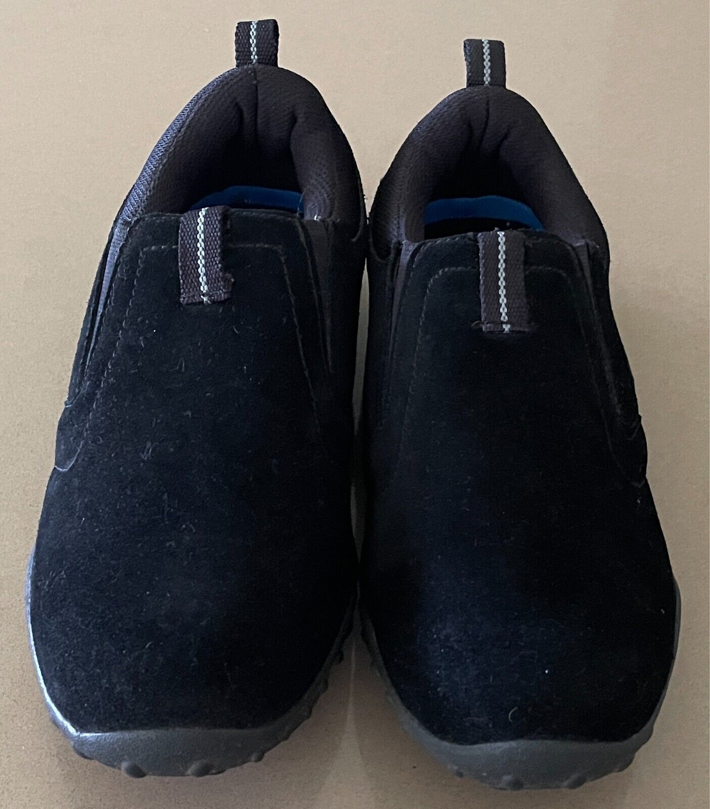 TARGET Men's Black Slip On Casual Sneakers Sze 9 Suede Leather Shoes Rubber Sole