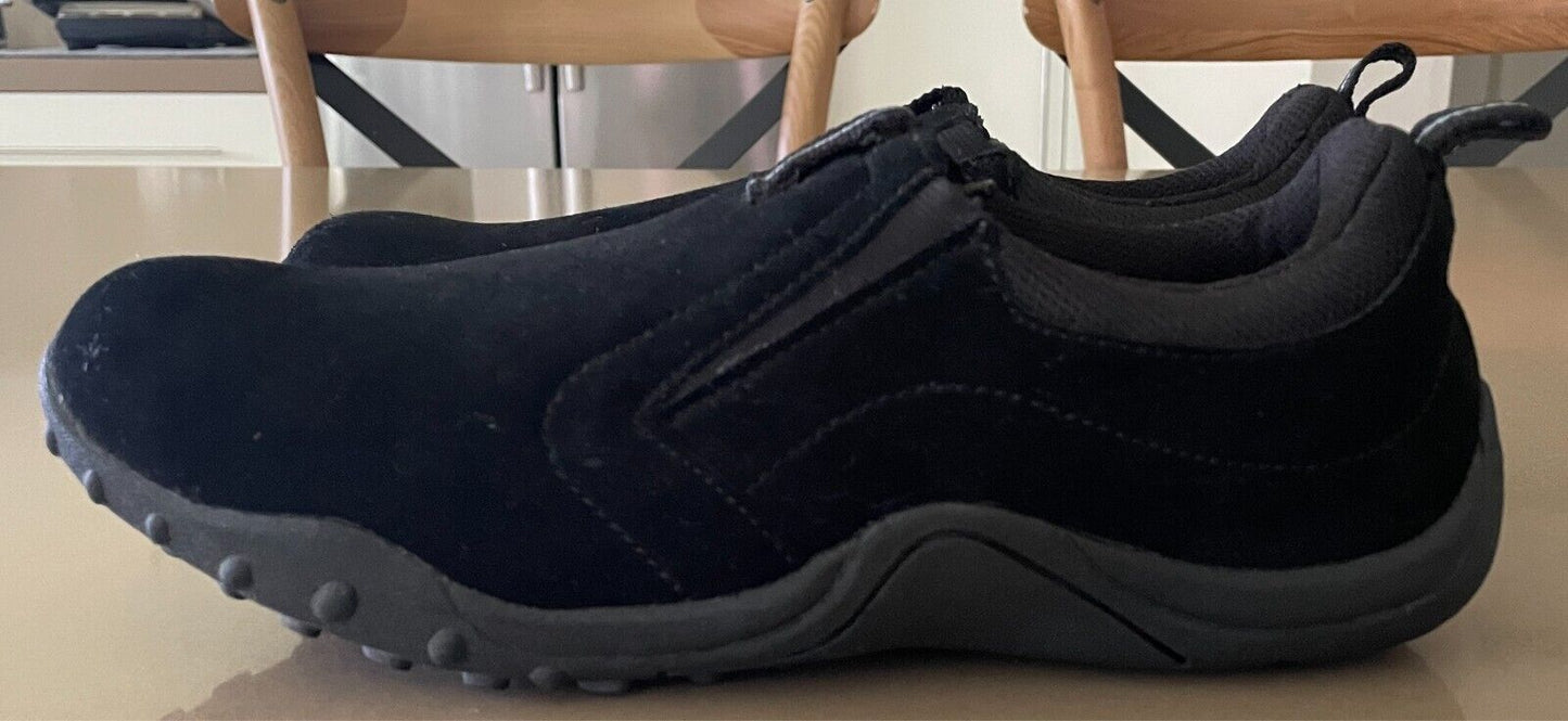 TARGET Men's Black Slip On Casual Sneakers Sze 9 Suede Leather Shoes Rubber Sole