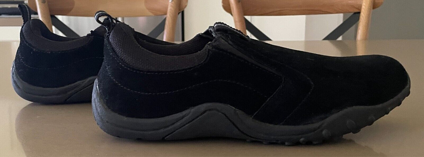 TARGET Men's Black Slip On Casual Sneakers Sze 9 Suede Leather Shoes Rubber Sole