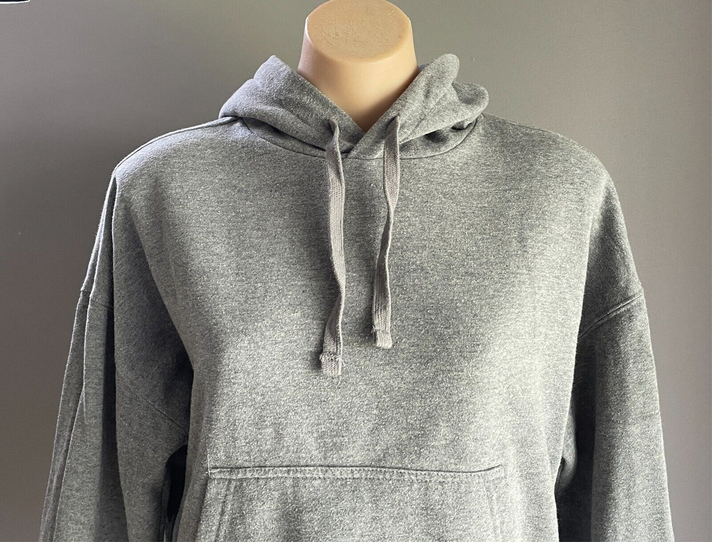BONDS Grey Marl Hoodie Top Loungewear Long Sleeve Size M Fleece Pockets