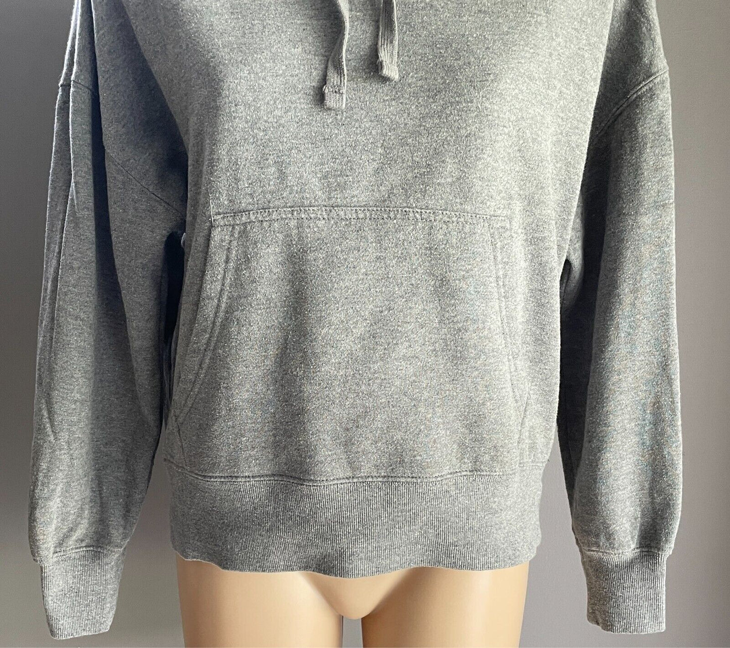 BONDS Grey Marl Hoodie Top Loungewear Long Sleeve Size M Fleece Pockets