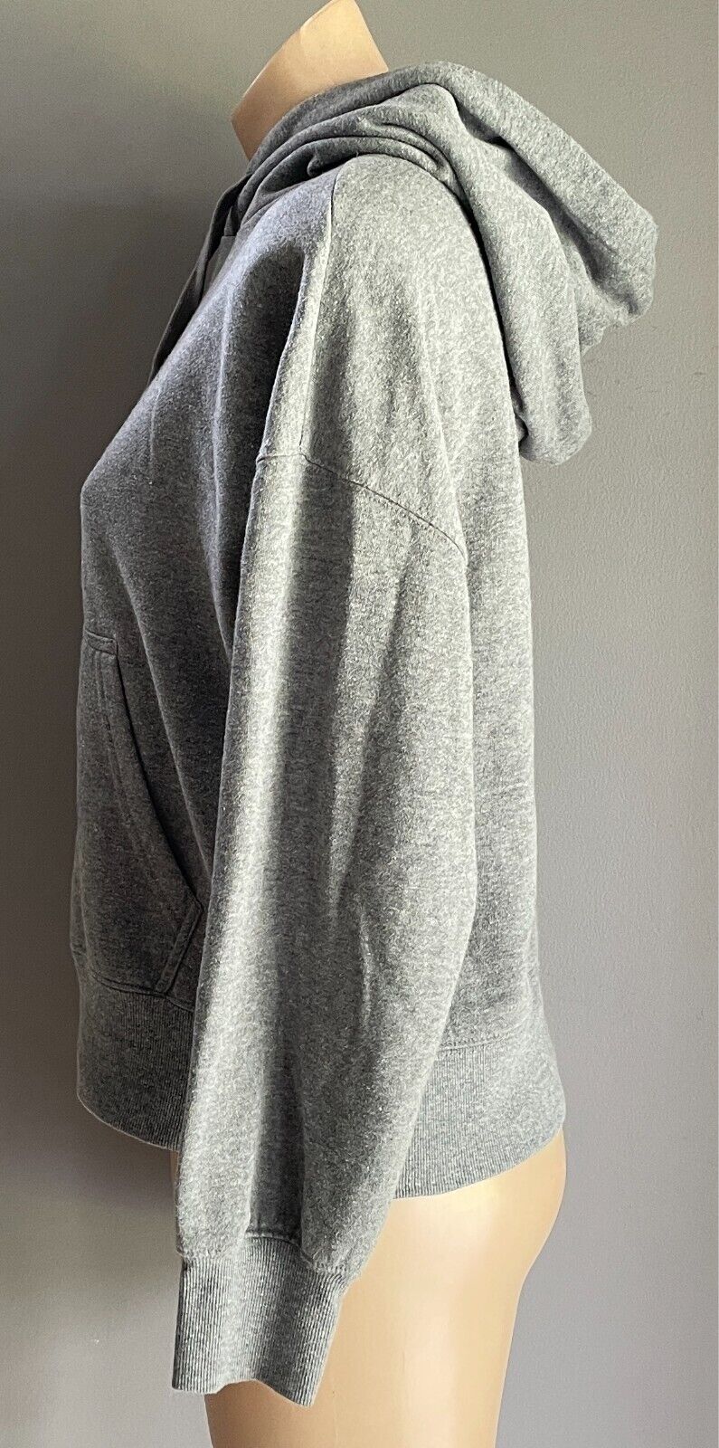 BONDS Grey Marl Hoodie Top Loungewear Long Sleeve Size M Fleece Pockets