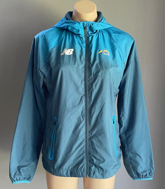 NEW BALANCE Tennis Australia Lightweight Spray Hoodie Jacket Sze M 12 Blue Green