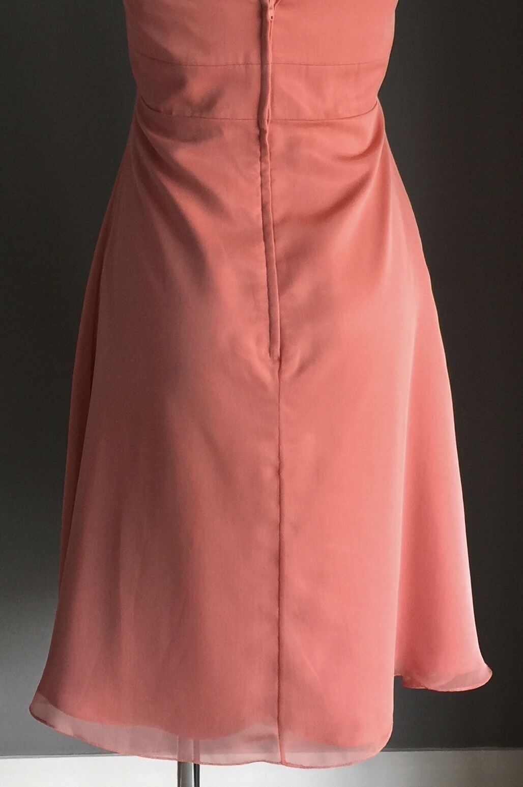 ANGELINE Strapless Dress Empire Waist Coral Knee Length Size 14 NEW