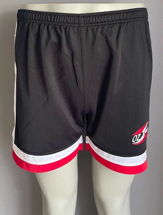 OZ TAG Shorts Elastic Waist Black Red & White Trim Mens Size 36