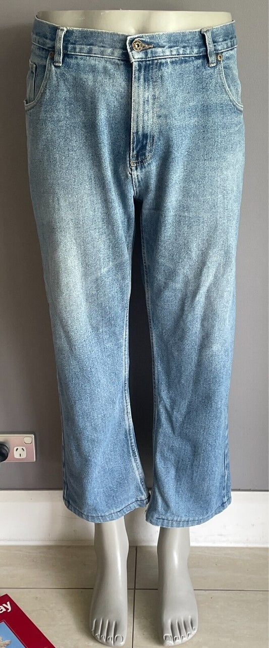 K-MART Light Blue Denim Jeans Straight Leg Style Mens Size 102/Waist 100cm
