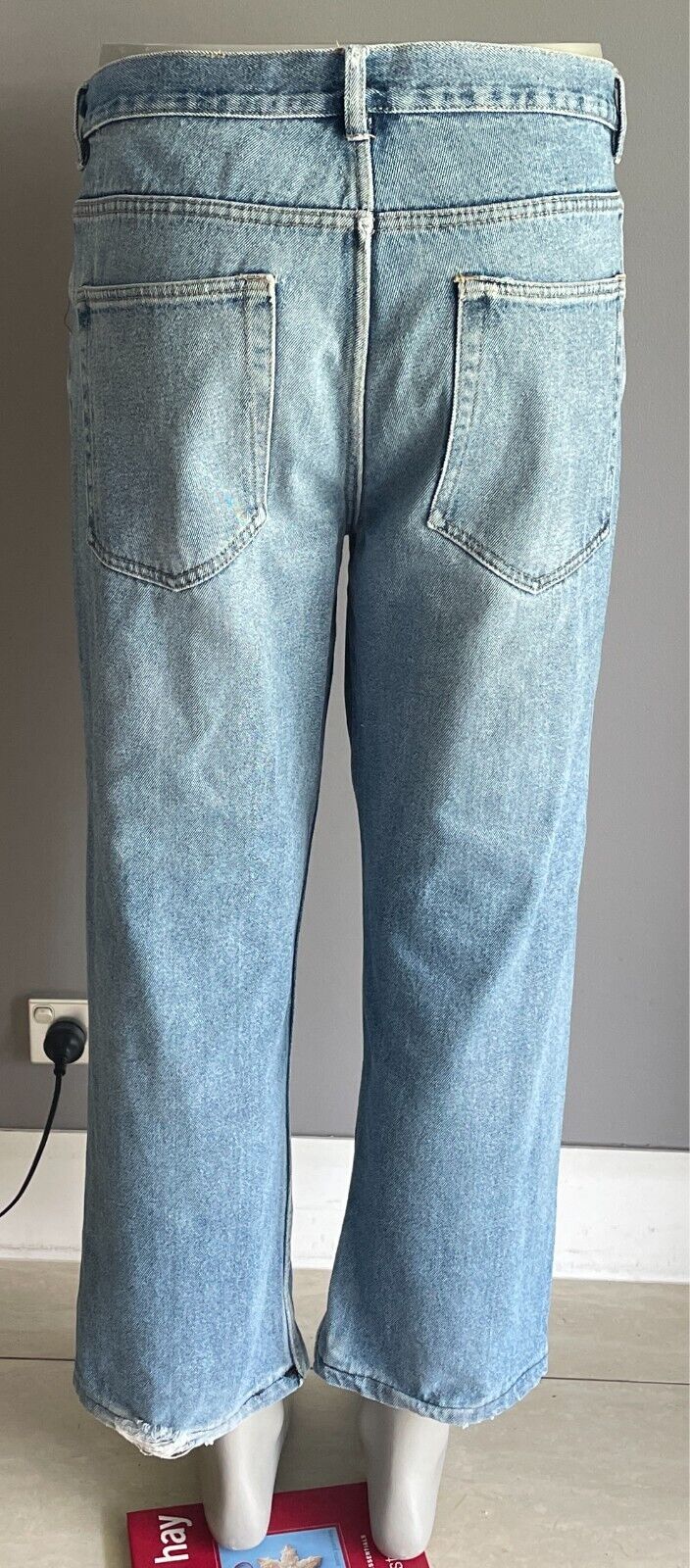 K-MART Light Blue Denim Jeans Straight Leg Style Mens Size 102/Waist 100cm