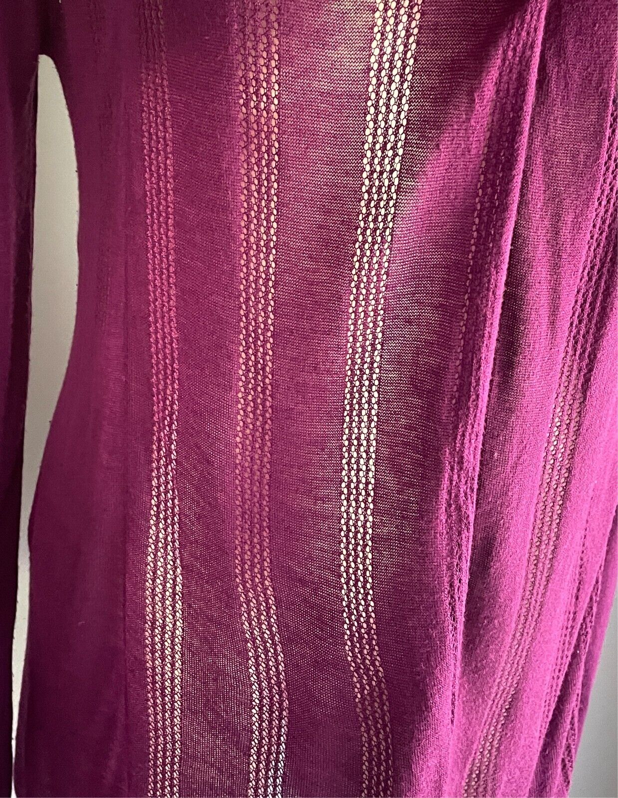 GIORDANO Purple Drape Cardigan Long Sleeve Lightweight Fine Knit Size M NEW