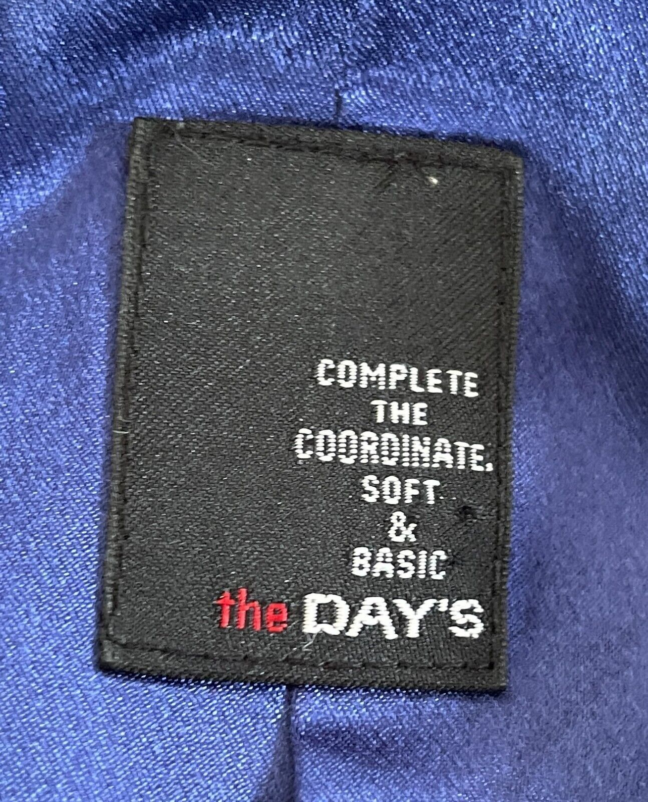 the DAY'S Black Self Stripe Velour Long Sleeve Single Breasted Blazer Size 6 8