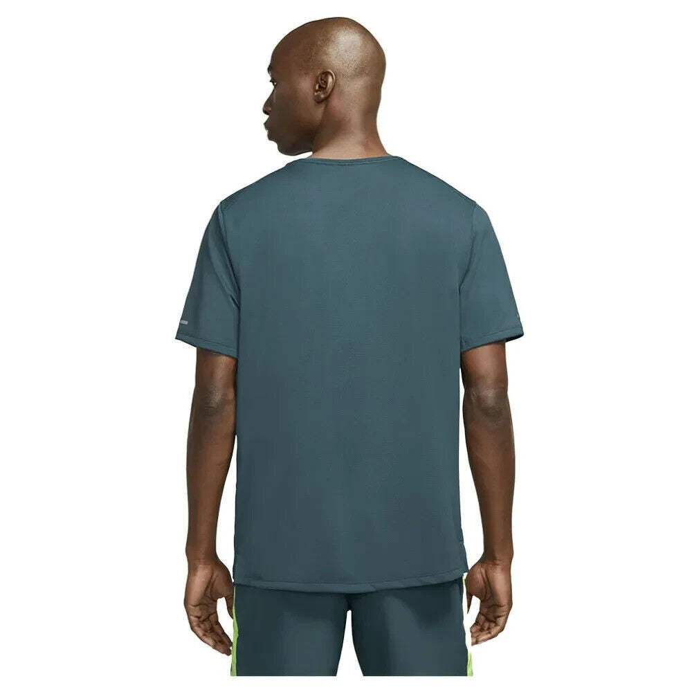 NIKE RUNNING Dri-Fit STAY LOST Green Wild Run Miler Graphic  Top Mens Sz L