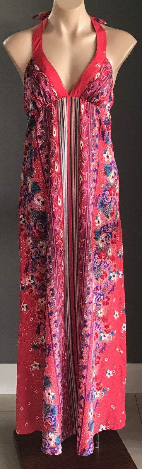 BILLABONG Pink White Blue Purple Halter Neck Ladies Size 8 10 NEW