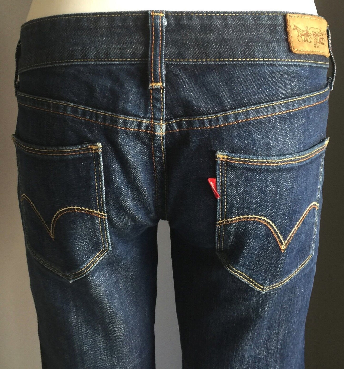 Womens LEVIS 509 Jeans Low Skinny Leg Blue Denim 5 Pocket RedTab Size 10 Vintage