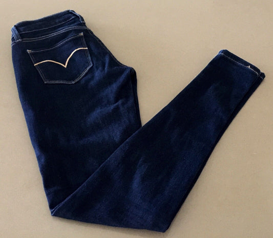 Womens LEVIS Jeans Dark Blue Denim Skinny Leg Jeans Ladies Size 24 inch Levi's