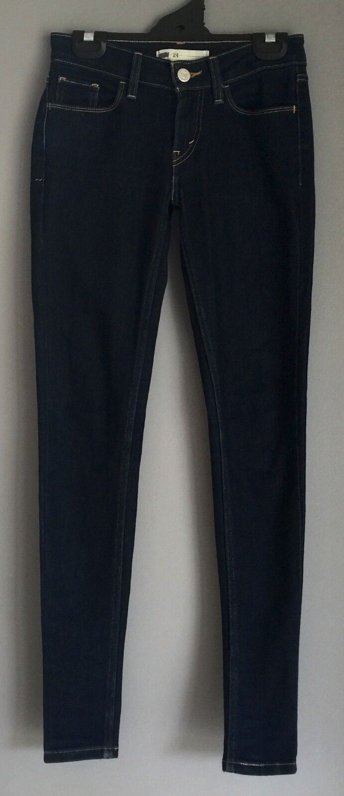 Womens LEVIS Jeans Dark Blue Denim Skinny Leg Jeans Ladies Size 24 inch Levi's