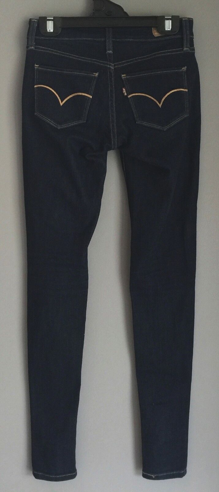 Womens LEVIS Jeans Dark Blue Denim Skinny Leg Jeans Ladies Size 24 inch Levi's